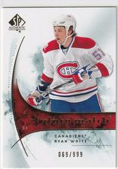 Ryan White #181 Hockey Cards 2009 SP Authentic Prices
