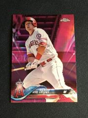 Mike Trout [Batting Pink Refractor] #100 Baseball Cards 2018 Topps Chrome Prices