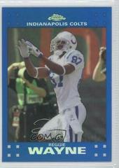 Reggie Wayne [Blue Refractor] #TC133 Football Cards 2007 Topps Chrome Prices