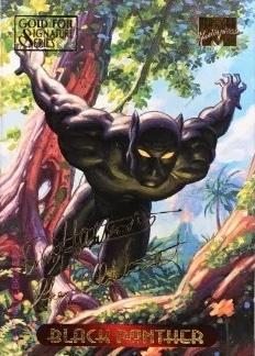 Black Panther [Gold Foil Signature] #8 Marvel 1994 Masterpieces