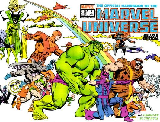 Official Handbook of the Marvel Universe #5 (1986) Cover Art
