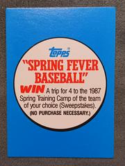 Spring Fever Baseball [Blue] #NNO Baseball Cards 1986 Topps Mini League Leaders Prices