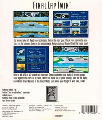 Back Cover | Final Lap Twin TurboGrafx-16