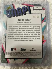 Back | Aaron Judge [Gold] Baseball Cards 2023 Topps Pristine Oh Snap