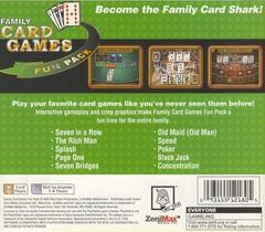 Back Cover | Family Card Games Fun Pack Playstation