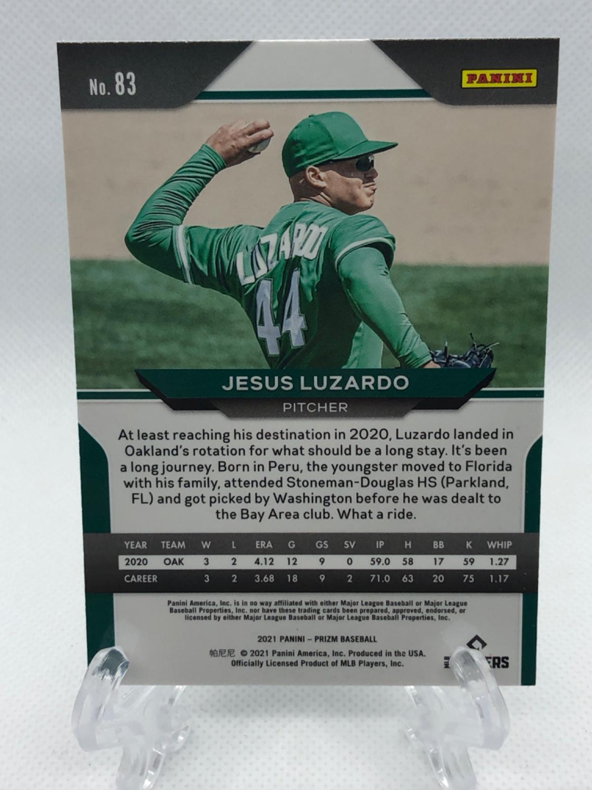 Jesus Luzardo 83 Prices 2021 Panini Prizm Baseball Cards