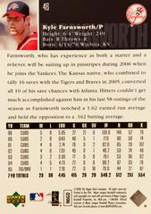 Rear | Kyle Farnsworth Baseball Cards 2006 Upper Deck