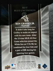 Card Back | Ken Griffey jr [Blue Uncommon] Baseball Cards 2009 Upper Deck Starquest