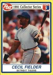 Cecil Fielder Baseball Cards 1991 Post Cereal Prices