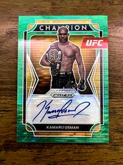 Kamaru Usman [Green Pulsar] Ufc Cards 2022 Panini Prizm UFC Champion Signatures Prices
