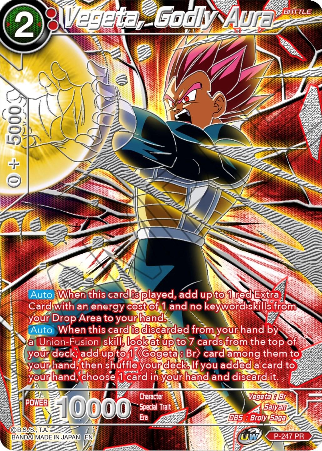 Vegeta, Godly Aura [Foil] P-247 Dragon Ball Super Collector's Selection Vol.3