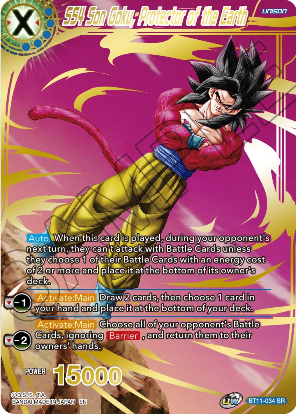 SS4 Son Goku, Protector of the Earth [Foil] BT11-034 Dragon Ball Super Theme Selection: History of Son Goku