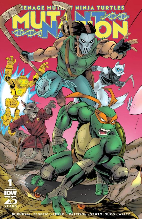 Teenage Mutant Ninja Turtles: Mutant Nation [Calero Casey Jones & Michelangelo] #1 (2024) Comic Books Teenage Mutant Ninja Turtles: Mutant Nation