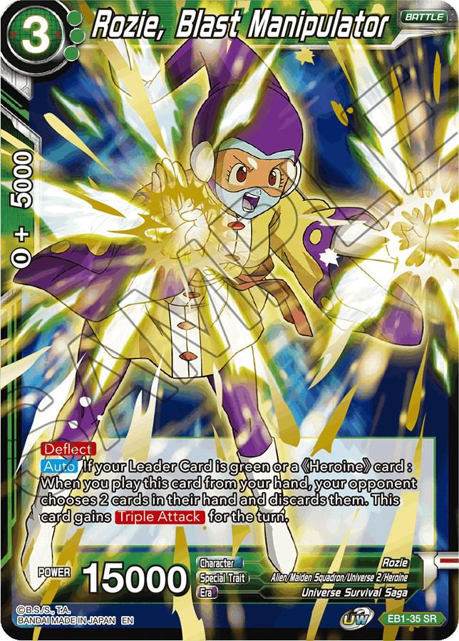 Rozie, Blast Manipulator EB1-35 Dragon Ball Super Battle Evolution Booster