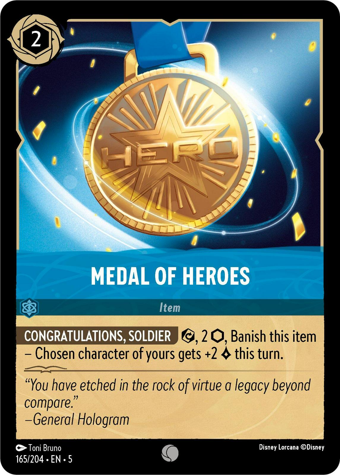 Medal of Heroes [Foil] #165 Lorcana Shimmering Skies