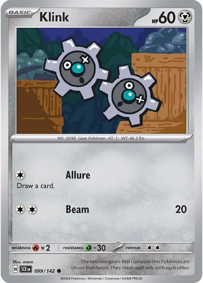 Klink #99 Pokemon Stellar Crown