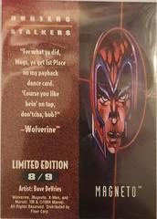 Back | Magneto Marvel 1995 Ultra X-Men Hunters Stalkers