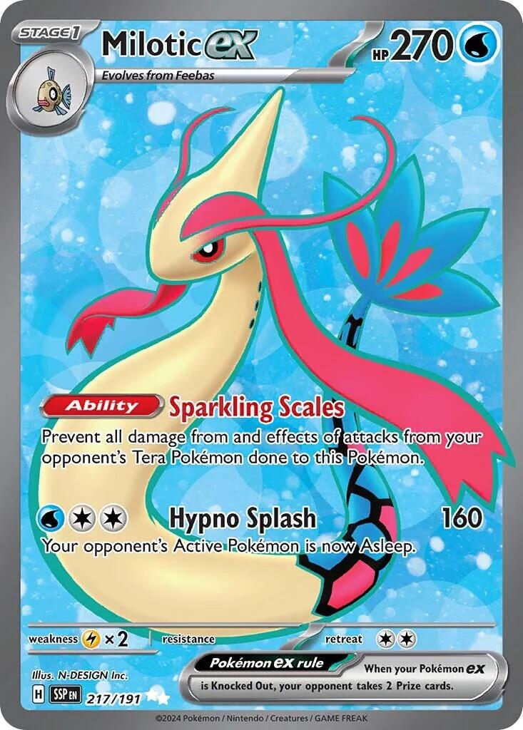 Milotic ex #217 Pokemon Surging Sparks