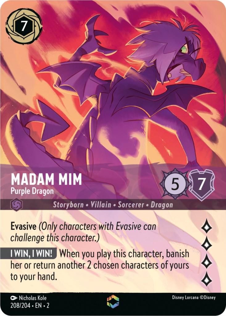 Madam Mim - Purple Dragon #208 Lorcana Rise of the Floodborn