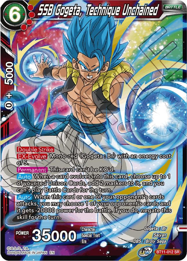 SSB Gogeta, Technique Unchained BT11-012 Dragon Ball Super Vermilion Bloodline