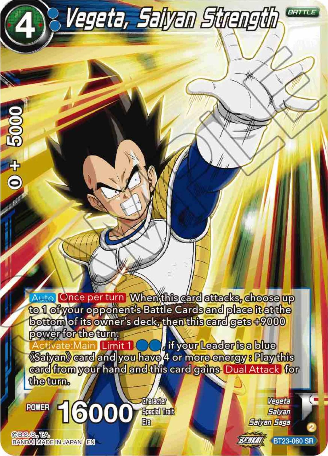 Vegeta, Saiyan Strength BT23-060 Dragon Ball Super Perfect Combination