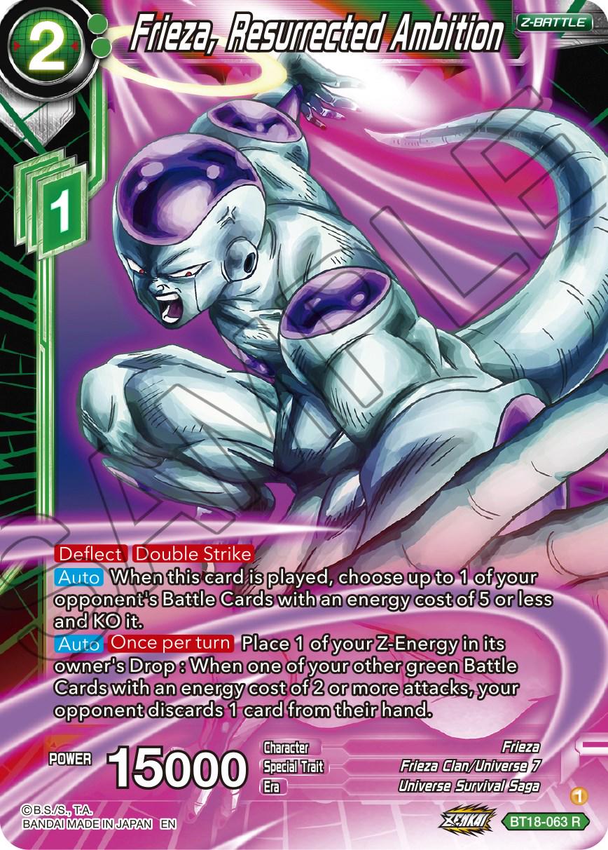 Frieza, Resurrected Ambition BT18-063 Dragon Ball Super Dawn of the Z-Legends