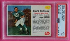 Chuck Bednarik [Hand Cut] #33 Football Cards 1962 Post Cereal Prices