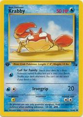 Krabby [1st Edition] #51 Prices | Pokemon Fossil | Pokemon Cards