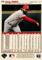 Rear | Doug Jones Baseball Cards 1995 Collector's Choice Se