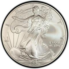 2006 W [BURNISHED] Coins American Silver Eagle Prices