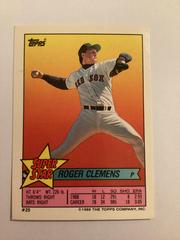 Roger Clemens #25 Baseball Cards 1989 Topps Stickercards Blank Back Prices