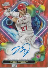 Mike Trout [Orange Galactic] #CCA-MT Baseball Cards 2023 Topps Cosmic Chrome Autographs Prices