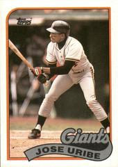 Jose Uribe #753 Baseball Cards 1989 Topps Prices