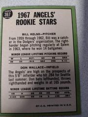 Back | Angels Rookies [B. Kelso, D. Wallace] Baseball Cards 1967 Topps