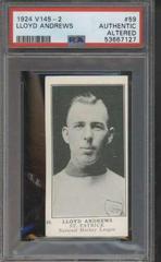 Lloyd Andrews Hockey Cards 1924 V145-2 Prices