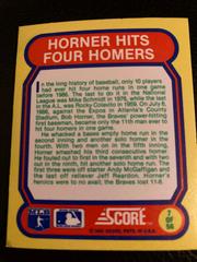 Horner Hits Four Homers #7 Baseball Cards 1988 Score Magic Motion Great Moments in Baseball Prices