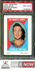 Eddie Joyal Hockey Cards 1970 Topps OPC Sticker Stamps Prices