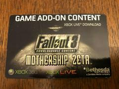 Included Code Card | Fallout 3 Downloadable Content: Mothership Zeta Xbox 360