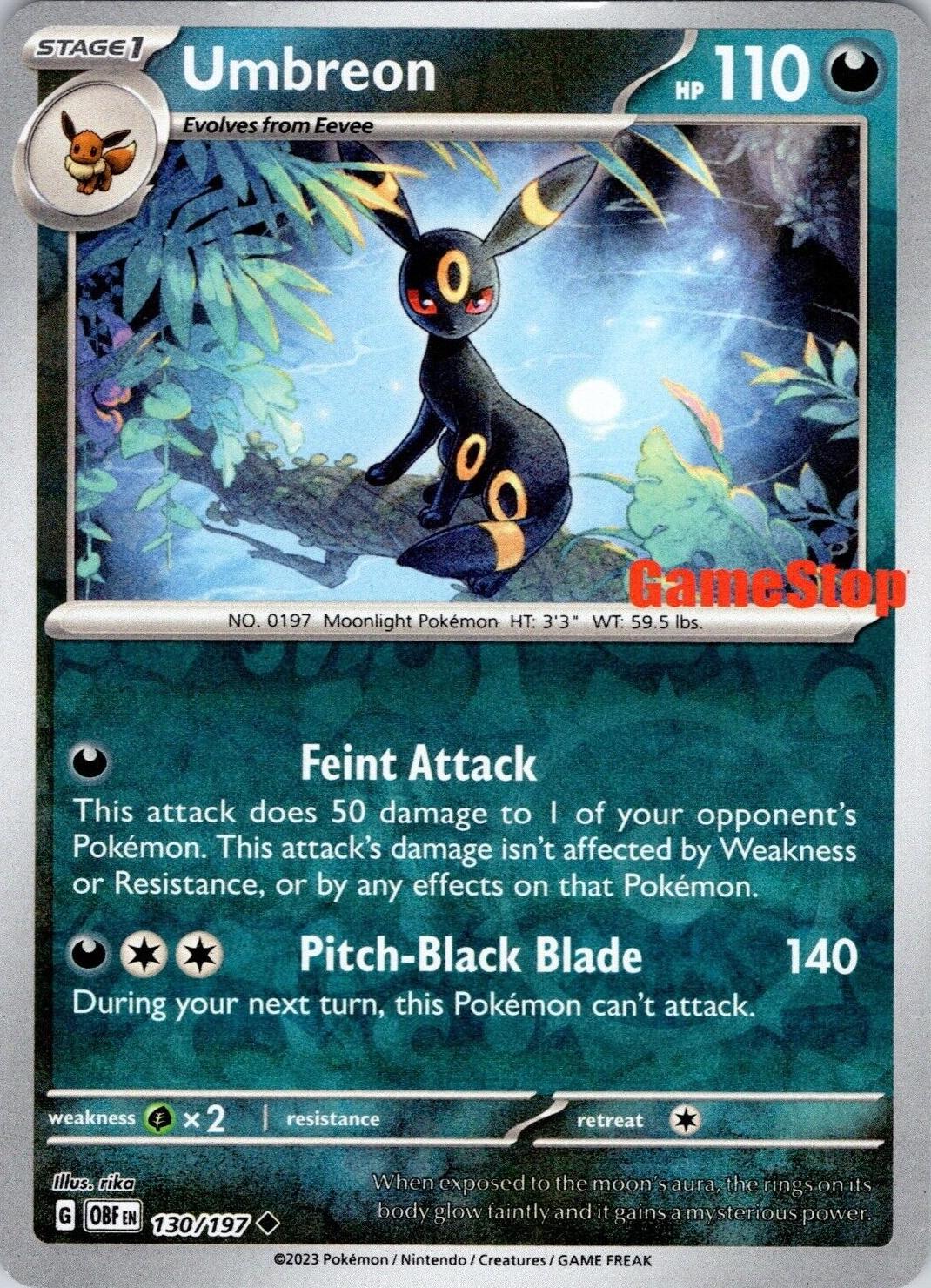 Umbreon [GameStop] #130 Pokemon Obsidian Flames