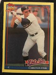Carlton Fisk Baseball Cards 1991 Topps Box Panels Hand Cut Prices
