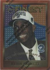Kevin Garnett [w Coating] #115 Basketball Cards 1995 Finest Prices