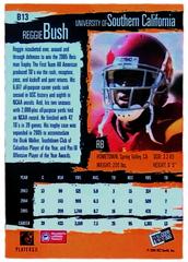 Back Of Card | Reggie Bush [Blue] Football Cards 2006 Press Pass