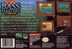 Bass Masters Classic - Back | Bass Masters Classic Super Nintendo