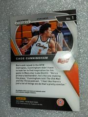 Backside Of Card | Cade Cunningham [Red White Blue Prizm] Basketball Cards 2021 Panini Prizm Draft Picks