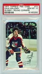 Dave Maloney [Round Corners] #10 Hockey Cards 1977 Topps Glossy Prices