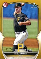 Paul Skenes [Gold] #BD-14 Baseball Cards 2023 Bowman Draft Prices