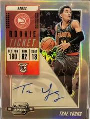 Trae Young [Facing Right Autograph Orange] #124 Basketball Cards 2018 Panini Contenders Optic Prices