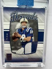 Peyton Manning, Jeff Saturday Football Cards 2022 Panini Donruss Elite Throwback Threads Doubles Prices