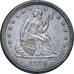 1859 [PROOF] Coins Seated Liberty Quarter Prices