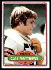 Clay Matthews #418 Football Cards 1980 Topps Prices